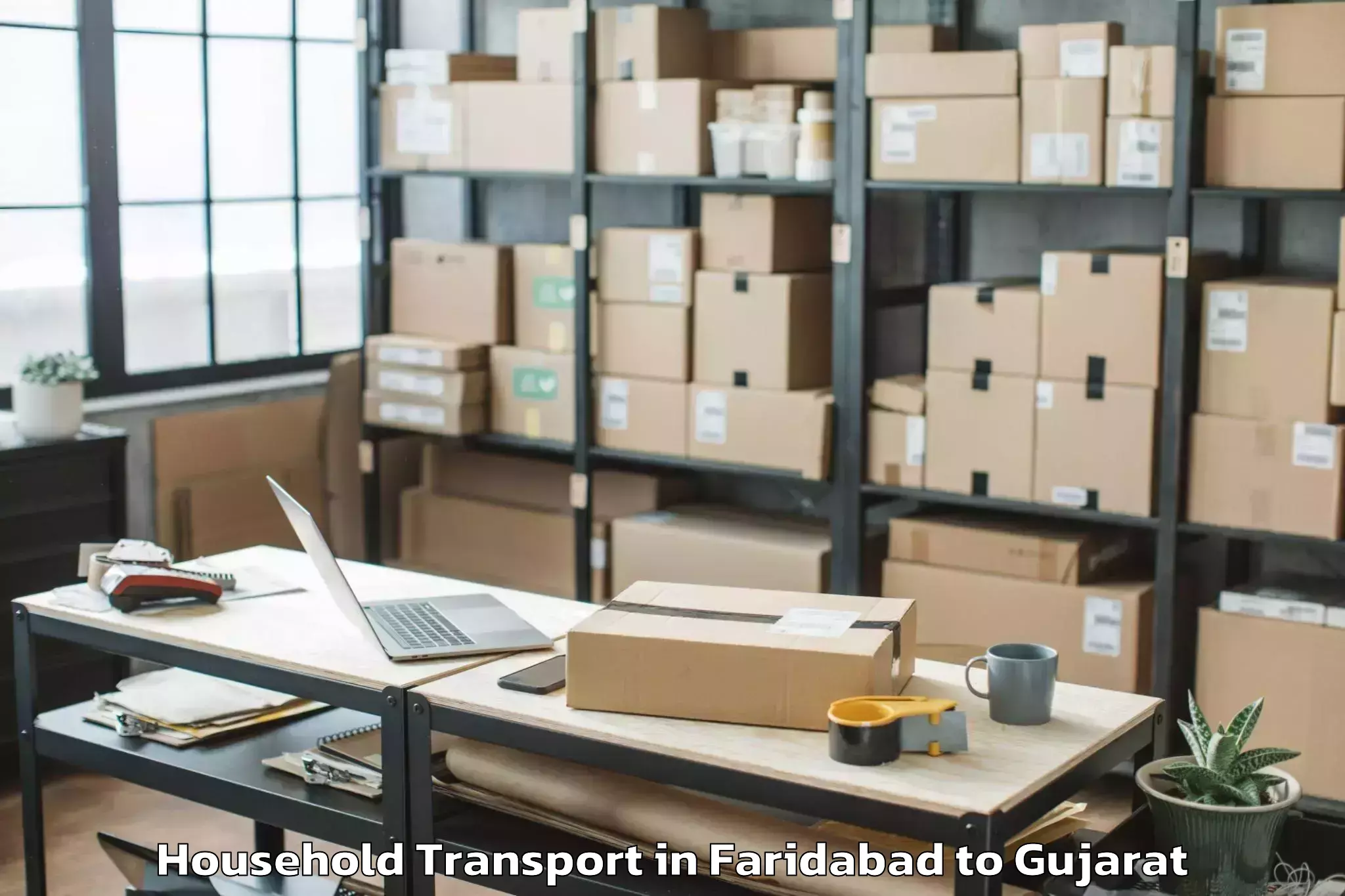 Expert Faridabad to Hansot Household Transport